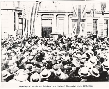 Image of the Opening of the Memorial Hall on 28 May 1922