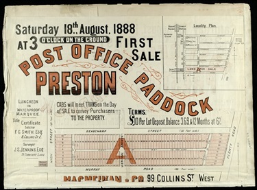 Image of Post Office Paddock 1st sale 1888 (SLV)