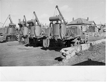 Image of Road construction vehicles from Northcote c.1950s. [LHRN1328]