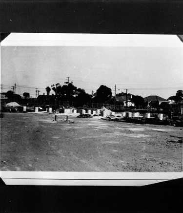 Image of Road works in Grange Road. Construction of railway line to the paper mills. [LHRN1886-1]