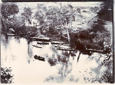 Image of Canoeing at Rudder Grange circa 1910