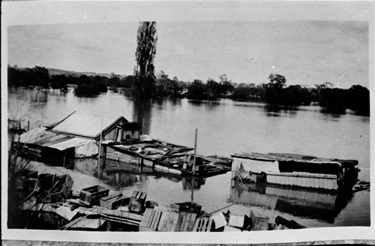 Image of Rudder Grange boathouse flooded