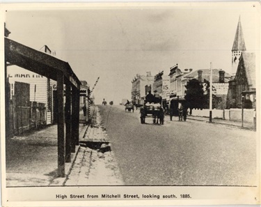 Image of High Street Northcote with Wesleyan Methodist Church