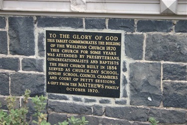 Image of the foundation stone for the church