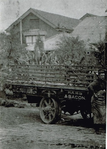 J.C. Hutton and Co delivery truck driven by Charles Henry Webber [LHRN5437-2]